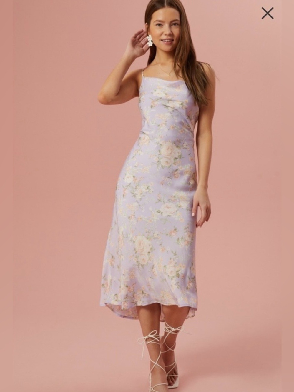 Altar'd State Floral Slip Midi Dress